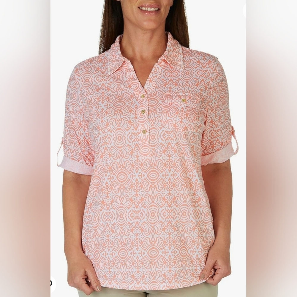 Mint Green Emily Daniel's Roll Tab Polo Shirt